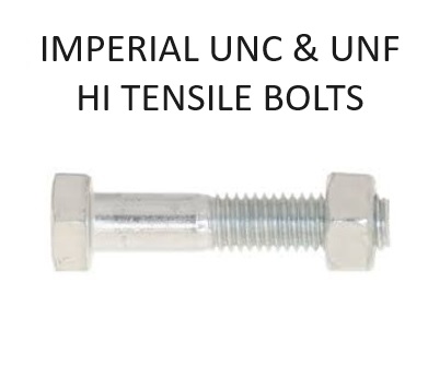 Imperial High Tensile HEX HEAD Bolts UNC AND UNF GRADE 8